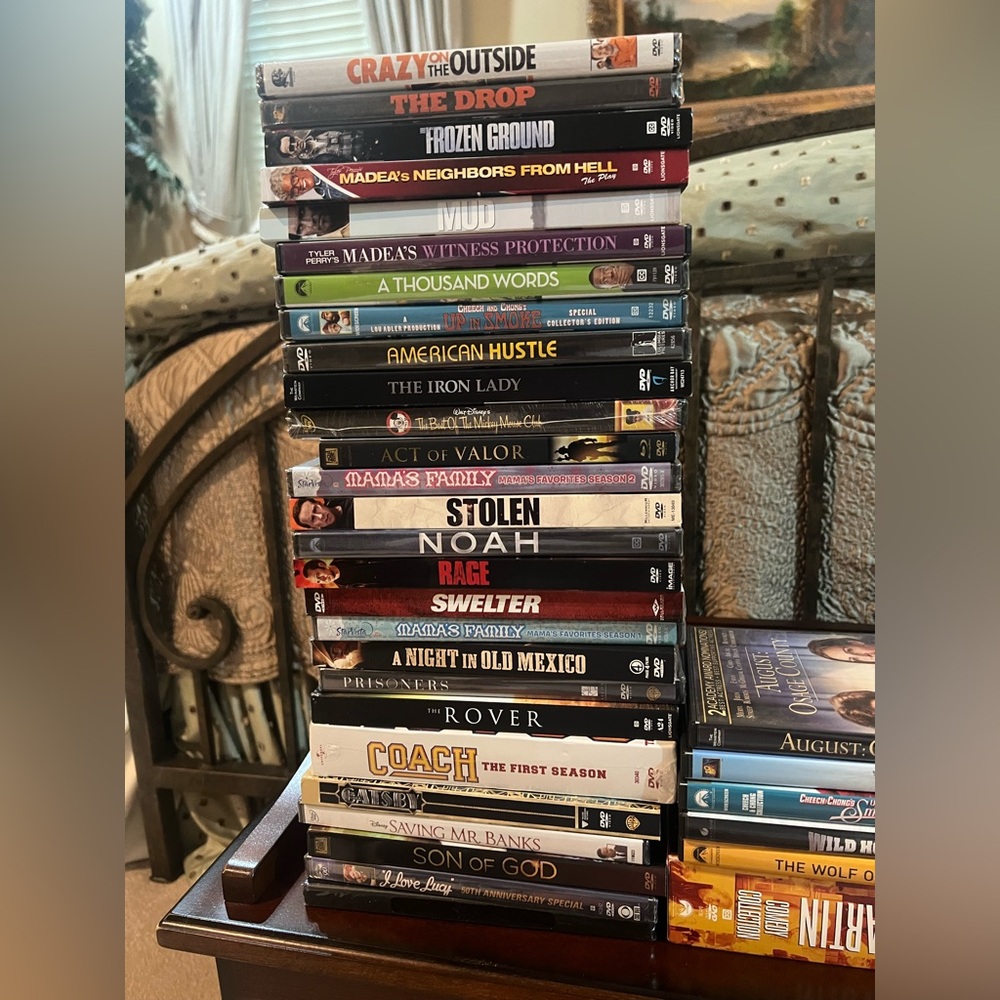Diverse Movie DVD Set. Stack on left ( 27) piece never been opened